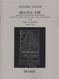 Vivaldi: Beatus Vir in Bb (Psalm 111) RV598 published by Ricordi - Vocal Score